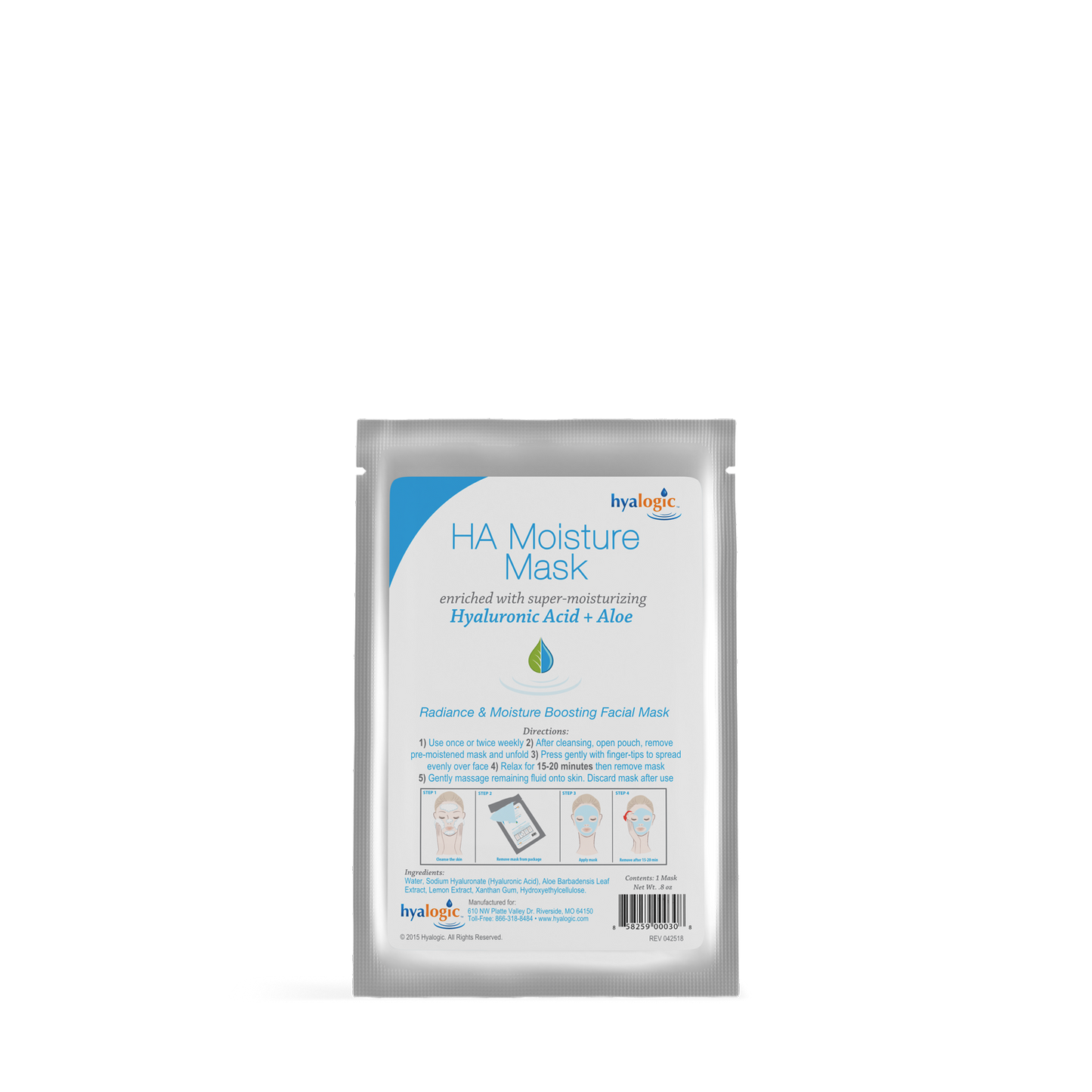 HyaLogic HA Moisture Mask Hyaluronic Acid + Aloe - the health boutique