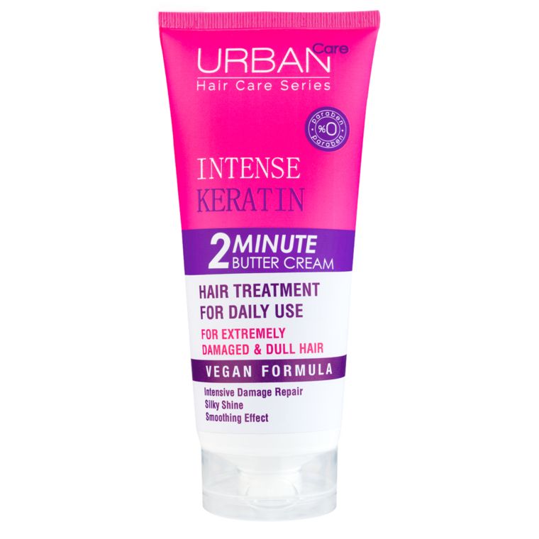 URBAN CARE  INTENSE & KERATIN 2 MINUTE BUTTER CREAM 200ml