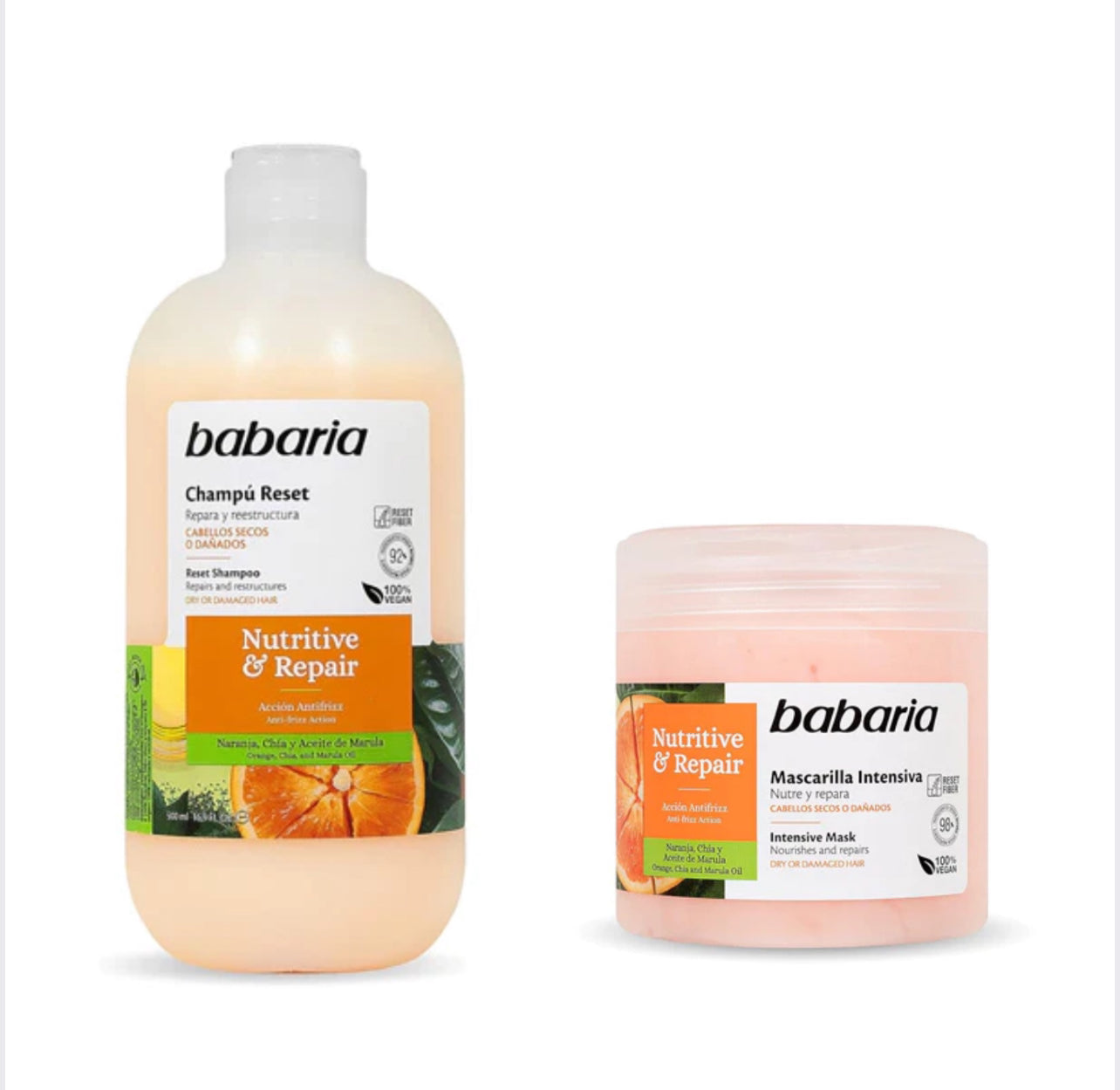 Babaria Nutritive & Repair Intensive Shampoo 500ml +Mask 400Ml