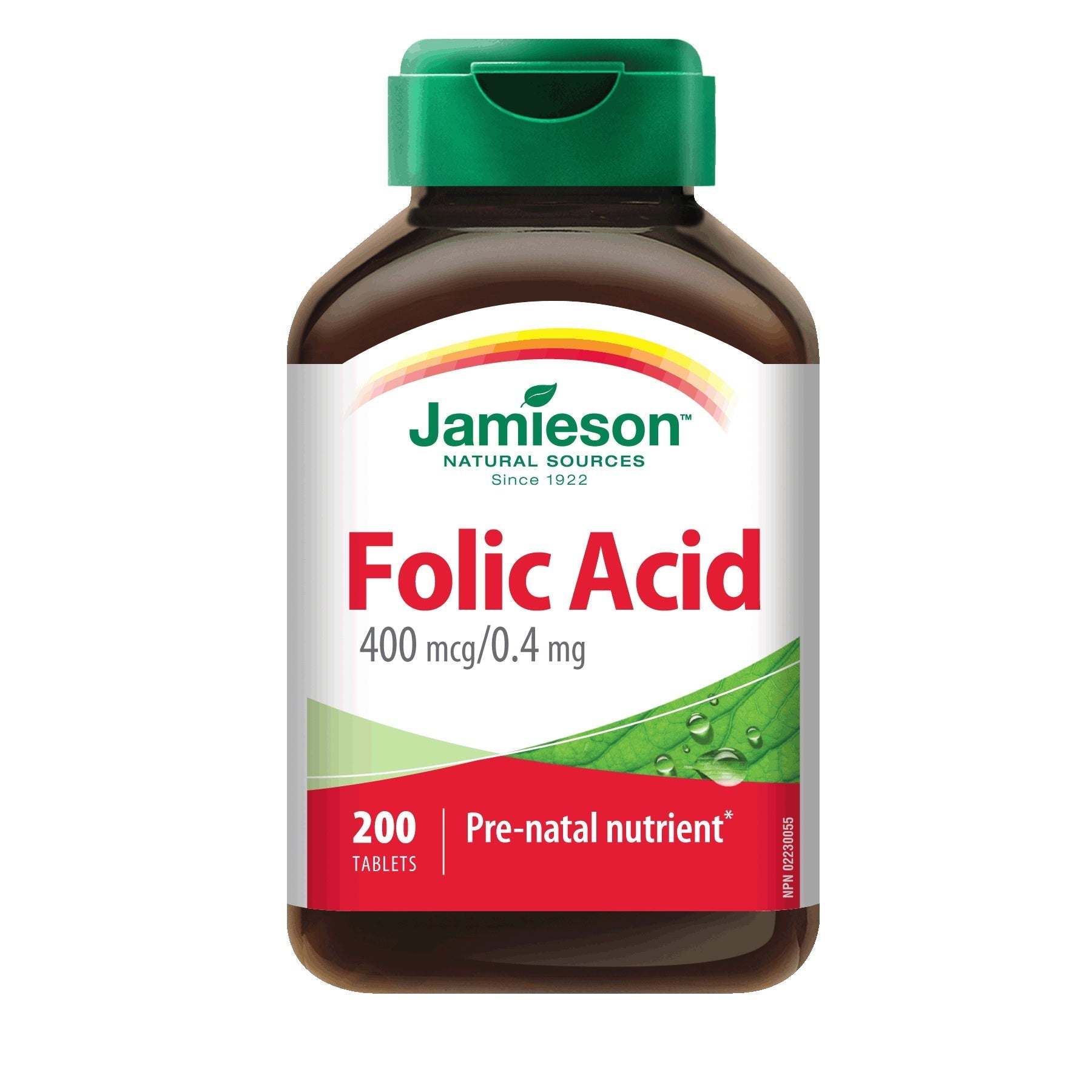 Jamieson Folic Acid 400 mcg 200 Tablets - the health boutique