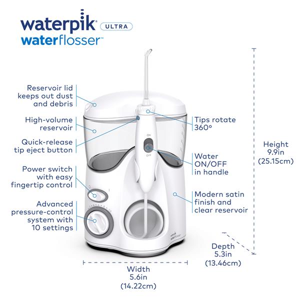 Waterpik White Ultra Water Flosser - the health boutique