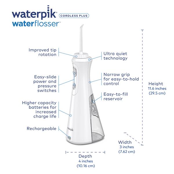 Waterpik White Cordless Plus Water Flosser | Amman | Jordan - the health boutique