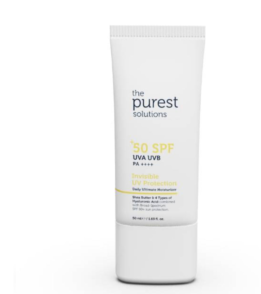 THE PUREST SOLUTIONS Invisible Uv Protection Daily Ultimate Moisturizer Spf 50+ 50ml - the health boutique