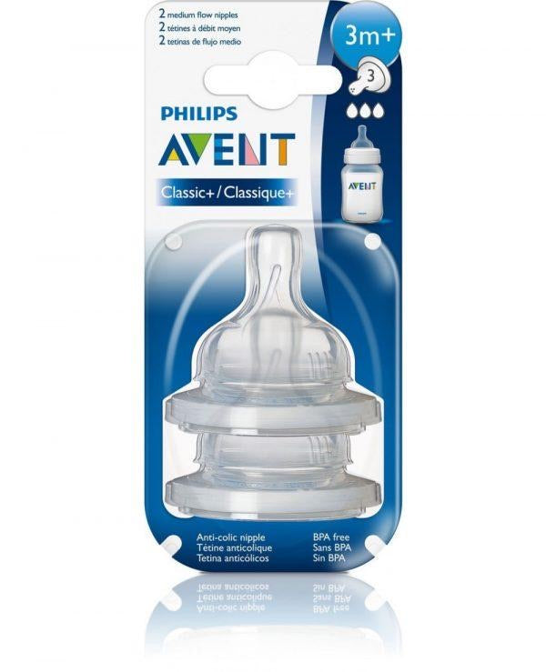 AVENT Classic Anti Colic niple 3m+