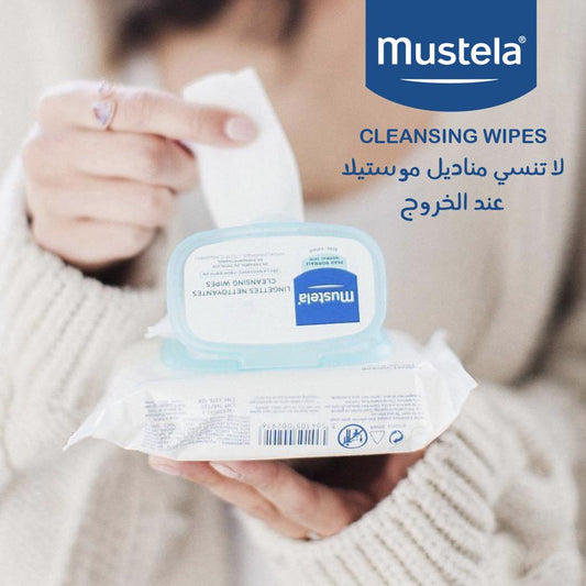 Mustela Cleansing Baby Wipes, 60 Wipes