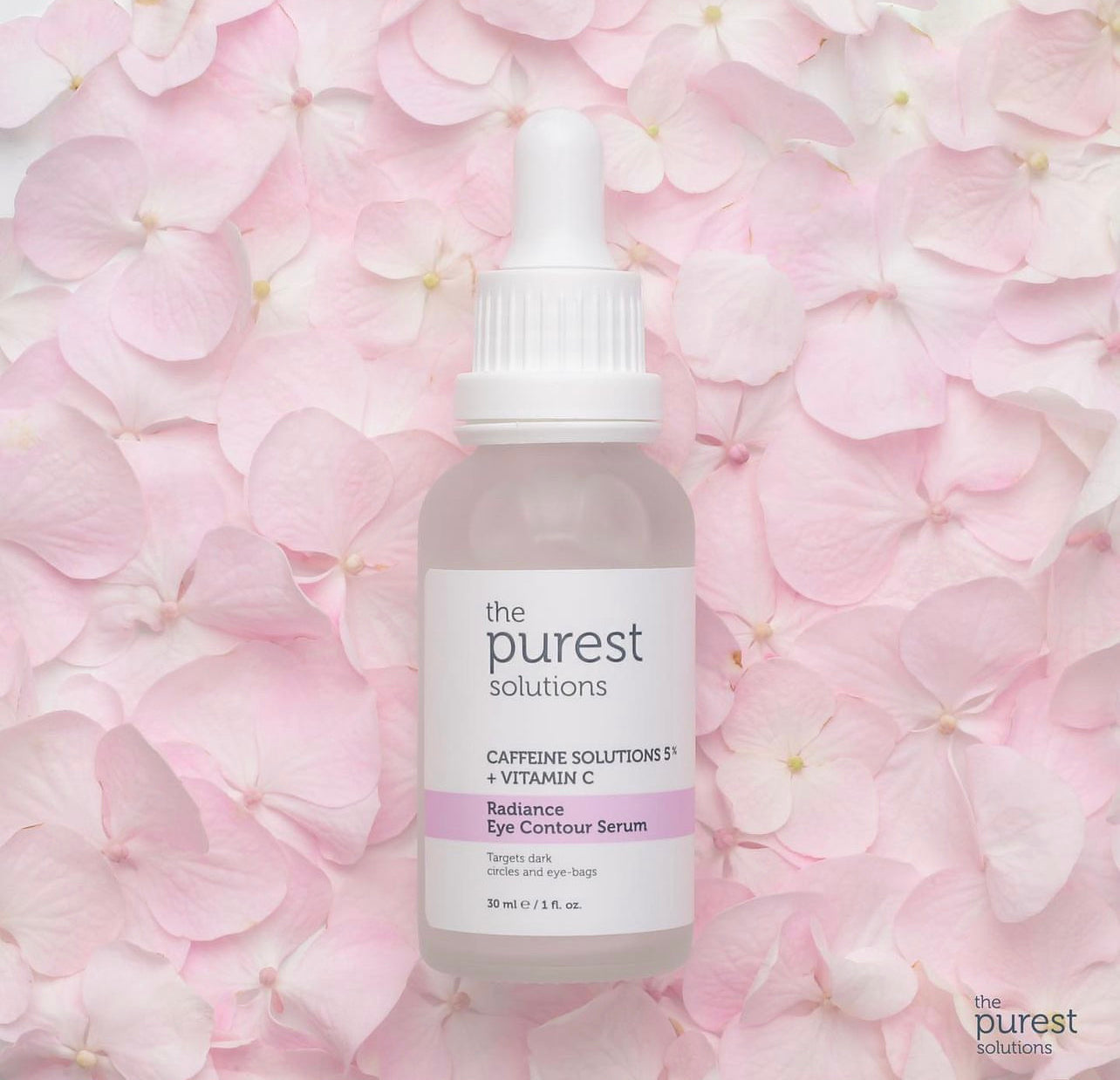 THE PUREST SOLUTIONS Radiance Eye Contour Serum Caffeine Solutions 5%+vitamin C 30ml - the health boutique