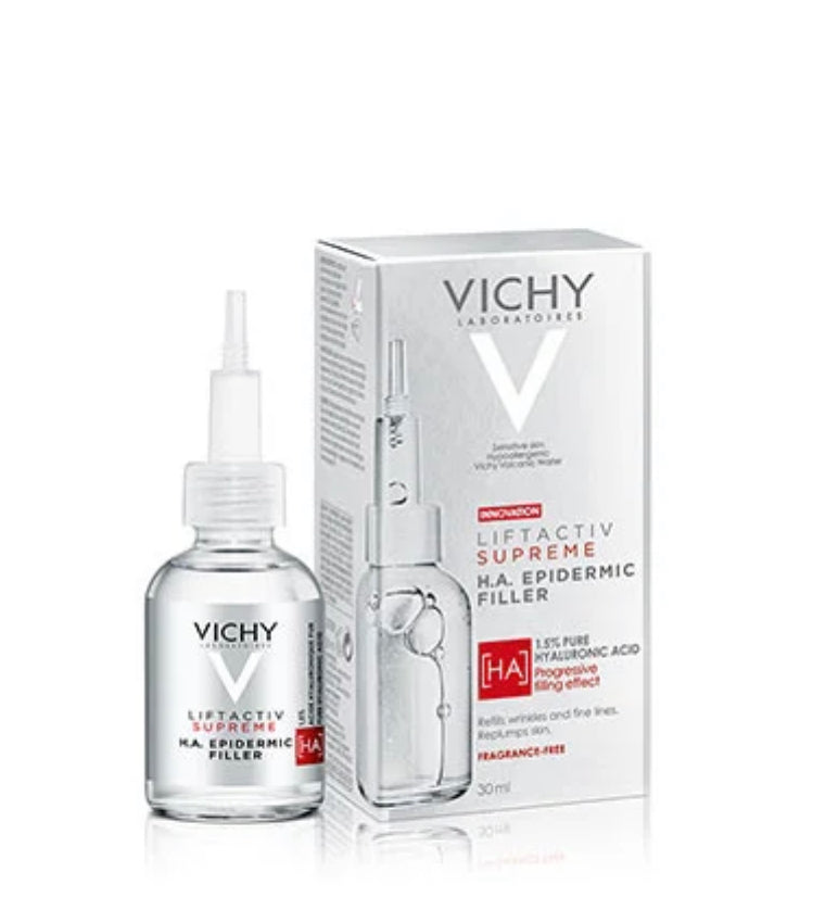 Vichy Liftactiv Supreme HA Filler Hyaluronic Acid Serum To Reduce Wrinkles, Plump, & Smooth 30ml