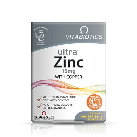 VITABIOTICS ULTRA ZINC 15MG - the health boutique