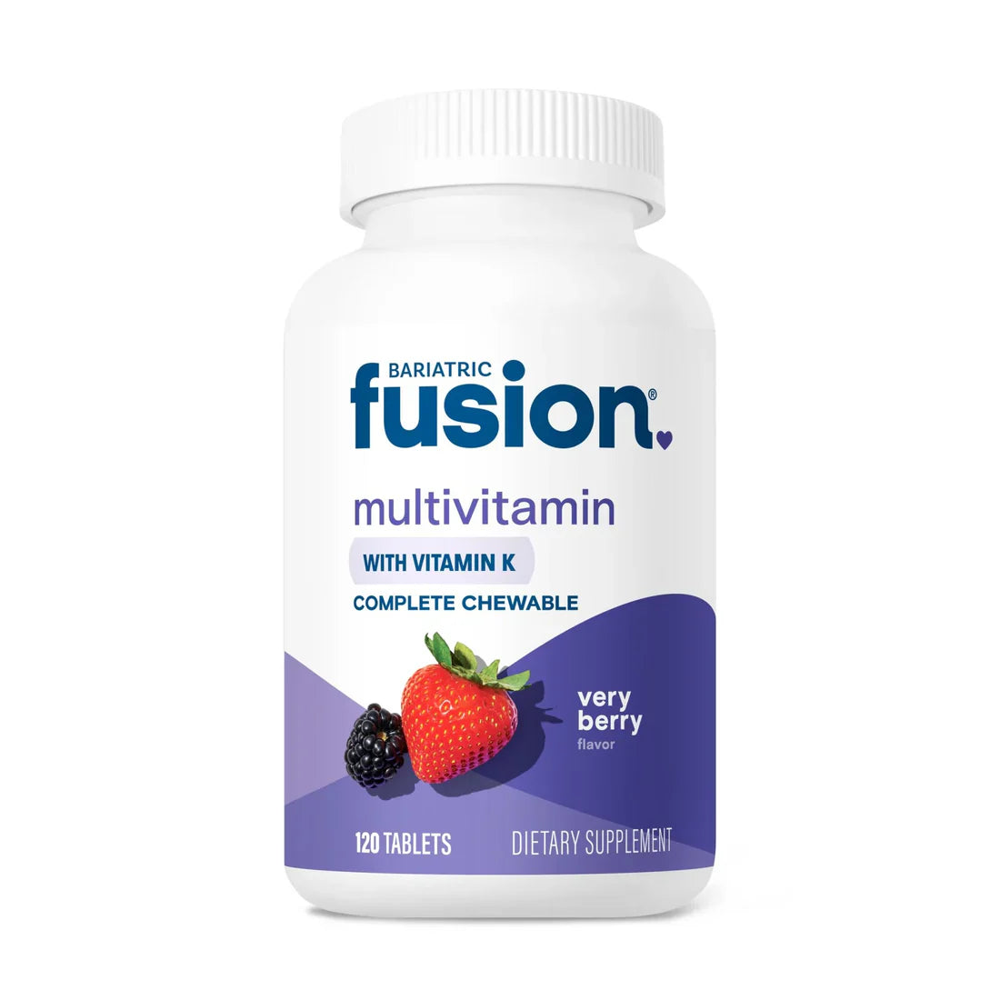 Bariatric Fusion Very Berry Complete Chewable Multivitamin with Vitamin K 120 Tablets 1 -the health boutique