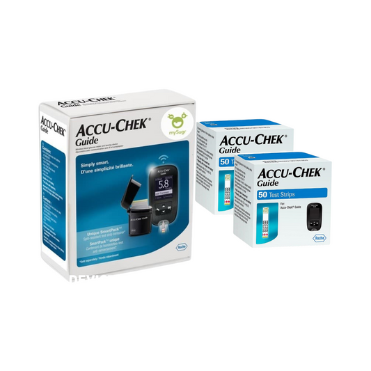 Accu Chek Guide Kit Offer Pack 100 Strip Glucometer - the health boutique